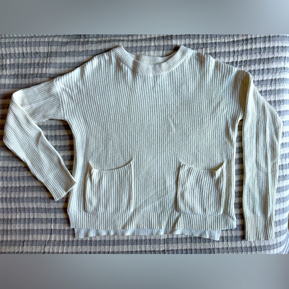 𝅺MADEWELL Patch Pocket Pullover Sweater Size XS/S cream - Picture 4 of 8